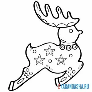 Раскраска игрушечный лось