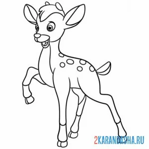 Раскраска олень копытцем топ