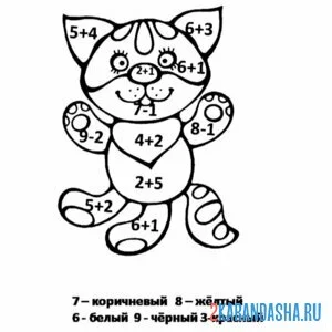Раскраска легкое математическое упражнение