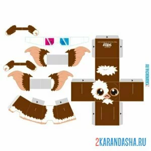 Раскраска вырежи и склей смешное чудо