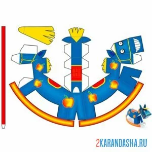 Раскраска вырежи и склей лошадка качалка