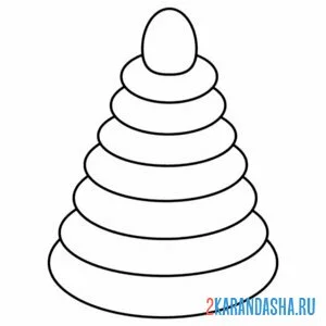 Раскраска простая раскраска пирамидка
