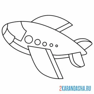 Раскраска легкая раскраска самолет