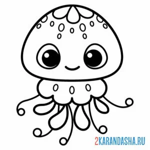 Раскраска простая раскраска осьминожка