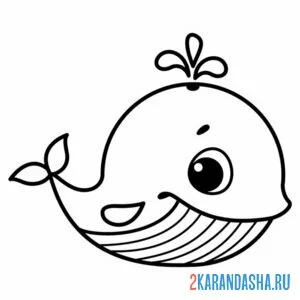 Раскраска легкая раскраска дельфин