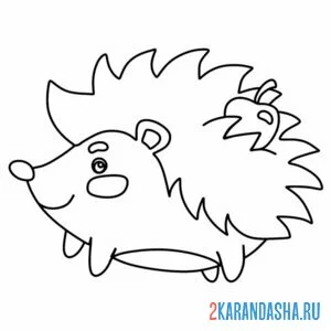 Раскраска легкая раскраска ежика