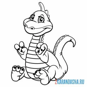 Раскраска дракошка милый