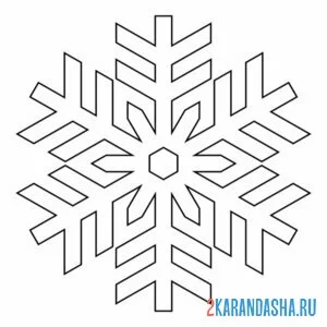 Раскраска вырежи снежинку