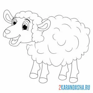 Раскраска овечка блеет