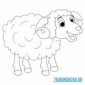 Раскраска беее баран