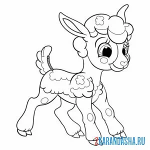 Раскраска милаш барашек
