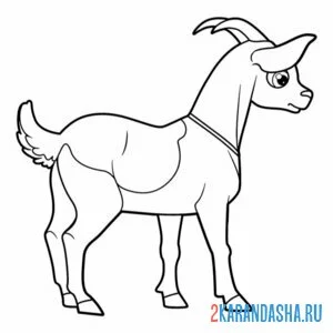 Раскраска коза