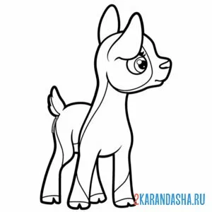 Раскраска козленок