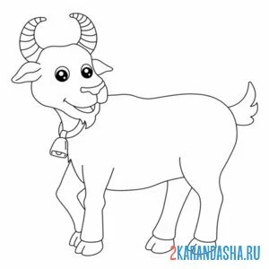 Раскраска дикий козел