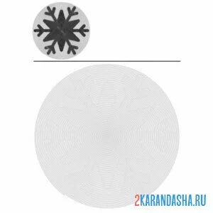 Раскраска снежинка снежная
