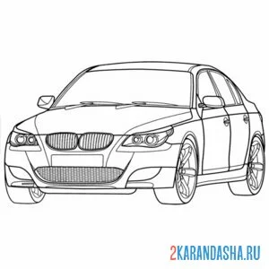 Раскраска бмв м5 е60