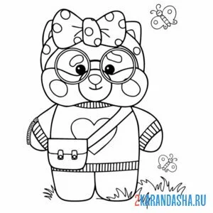 Раскраска уточка лалафанфан как мишка
