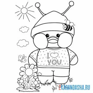 Раскраска уточка лалафанфан весна