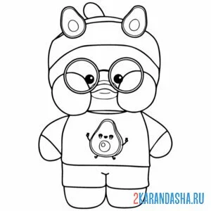 Раскраска уточка лалафанфан авокадо