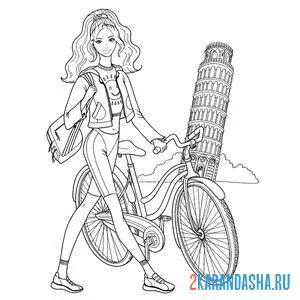 barbie на велосипеде в италии