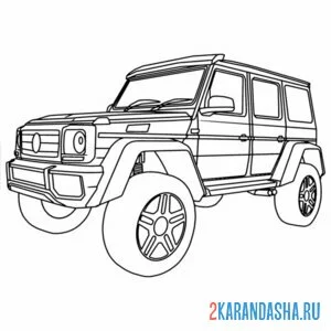Раскраска гелик внедорожник