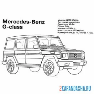 Раскраска гелик мерседес
