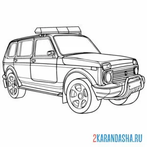 Раскраска ппс полицейская машина