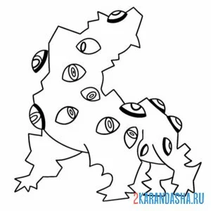 Раскраска абстрактный кауфмо удивительный цифровой цирк
