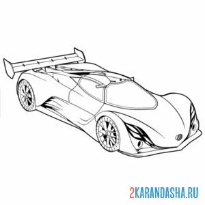 Раскраска гоночная машина мазда концепт