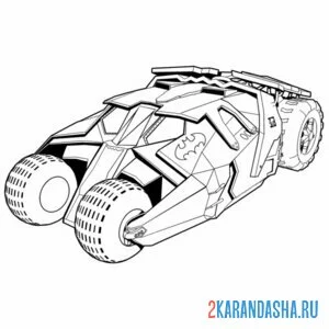 Раскраска бэтмен гоночная машина