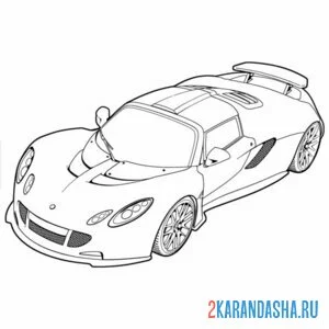 Раскраска гоночная машина лотос