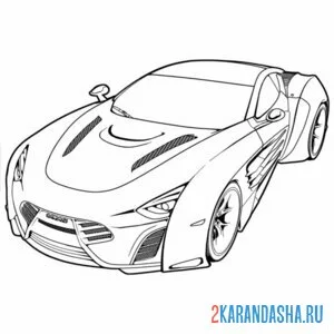 Раскраска гоночная машина laraki