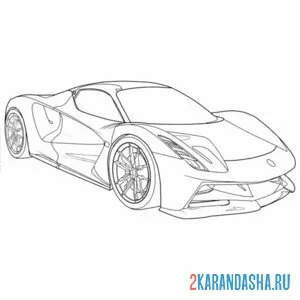 Раскраска гоночная машина спорткар