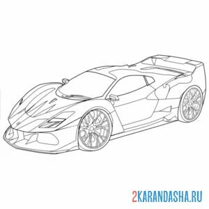 Раскраска ferrari f40