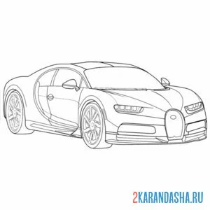 Раскраска bugatti chiron