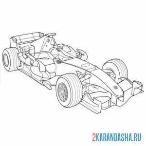 Раскраска бмв формула 1