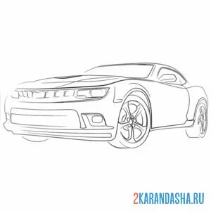 Раскраска гоночная машина форд