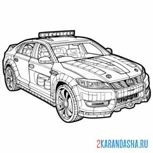 Раскраска прозрачная машина