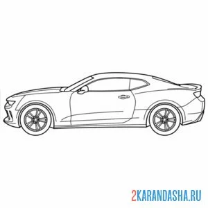 Раскраска форд мустанг гоночная машина