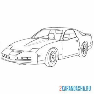Раскраска олдскульная гоночная машина