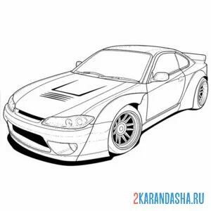 Раскраска купе гоночная машина
