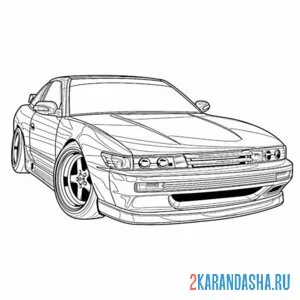 Раскраска старая тойота