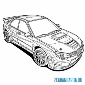 Раскраска крутая гоночная машина