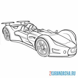Раскраска двухместная гоночная машина