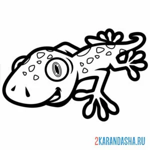 Раскраска ящерка