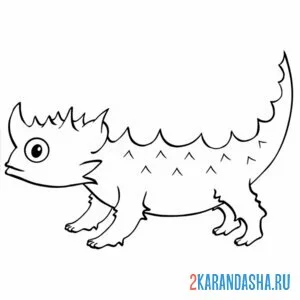Раскраска молох – «колючий дьявол» ящерица