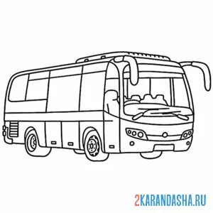 Раскраска автобус на дальние расстояния