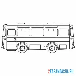 Раскраска автобус пассажирский транспорт