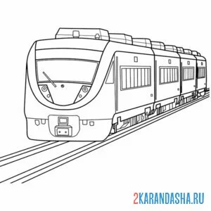 Раскраска поезд пассажирский жд транспорт