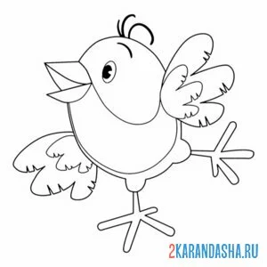 Раскраска воробей из мультика